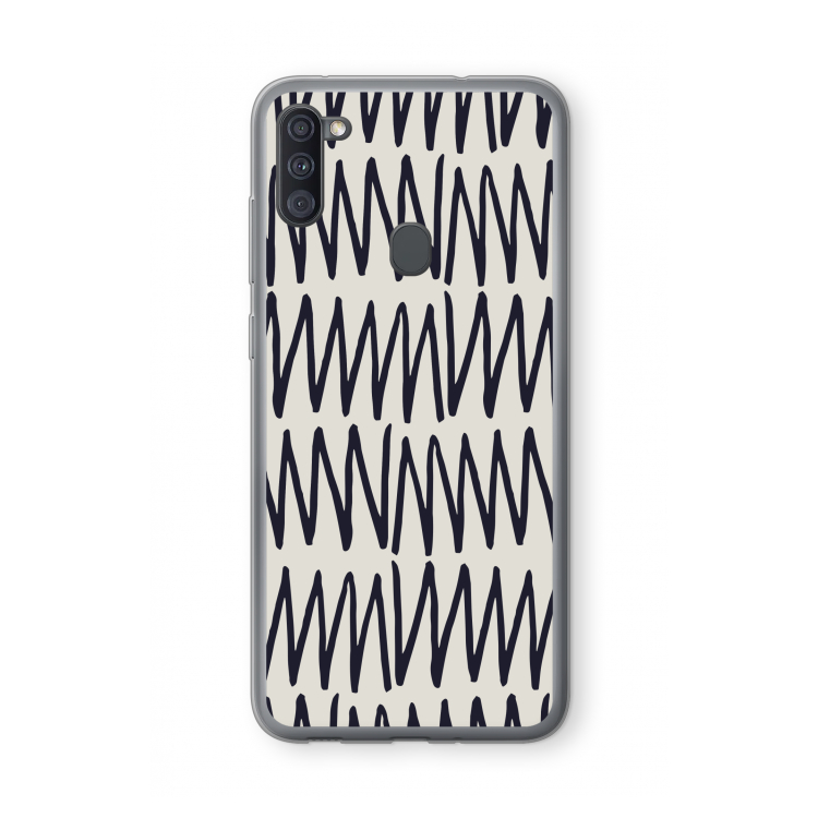 Marrakech Zigzag: Samsung Galaxy A11 Transparant Hoesje