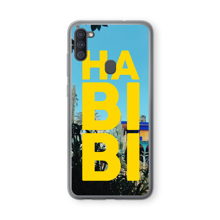 Habibi Majorelle : Samsung Galaxy A11 Transparant Hoesje