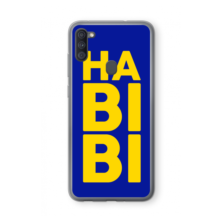 Habibi Blue: Samsung Galaxy A11 Transparant Hoesje