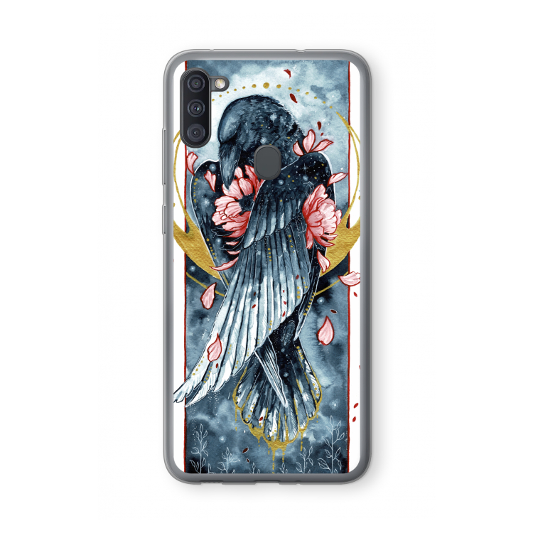 Golden Raven: Samsung Galaxy A11 Transparant Hoesje