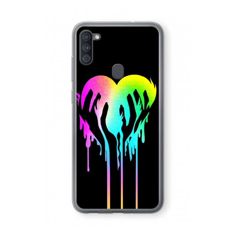 Hold My Heart: Samsung Galaxy A11 Transparant Hoesje