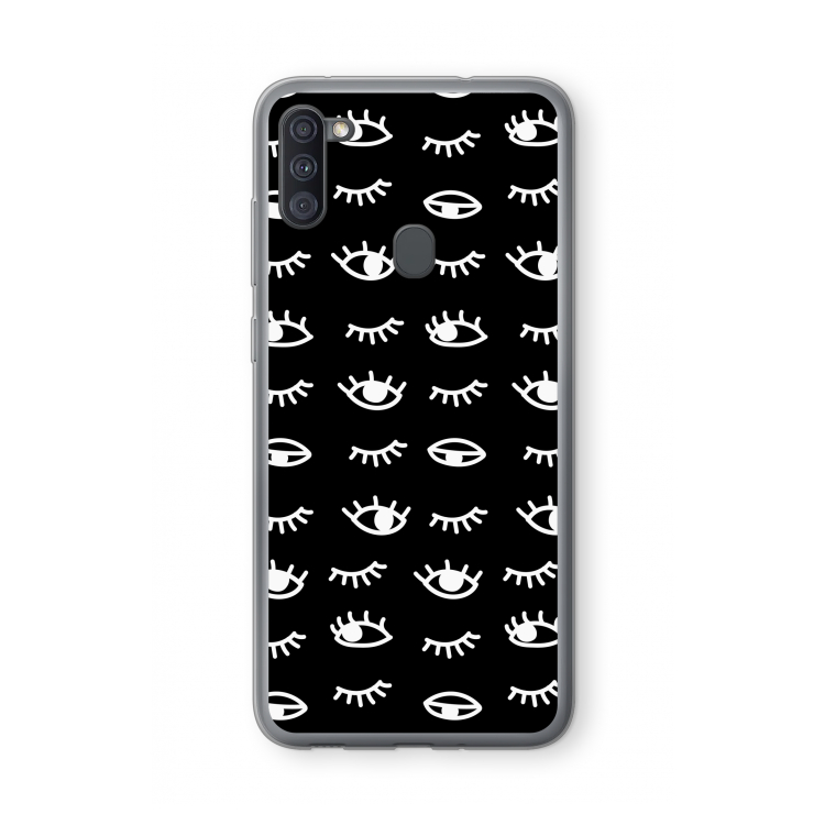 Eye pattern #3: Samsung Galaxy A11 Transparant Hoesje