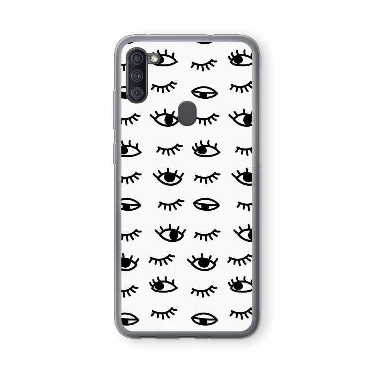 Eye pattern #2: Samsung Galaxy A11 Transparant Hoesje