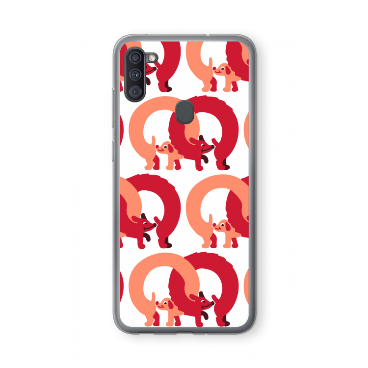 Dogs: Samsung Galaxy A11 Transparant Hoesje