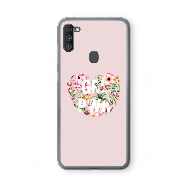GRL PWR Flower: Samsung Galaxy A11 Transparant Hoesje