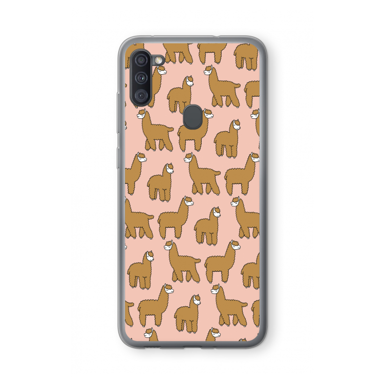 Alpacas: Samsung Galaxy A11 Transparant Hoesje