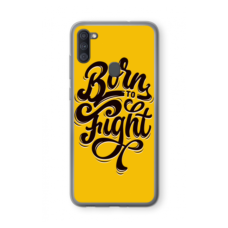Born to Fight: Samsung Galaxy A11 Transparant Hoesje