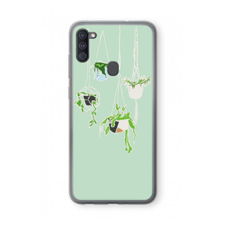 Hang In There: Samsung Galaxy A11 Transparant Hoesje