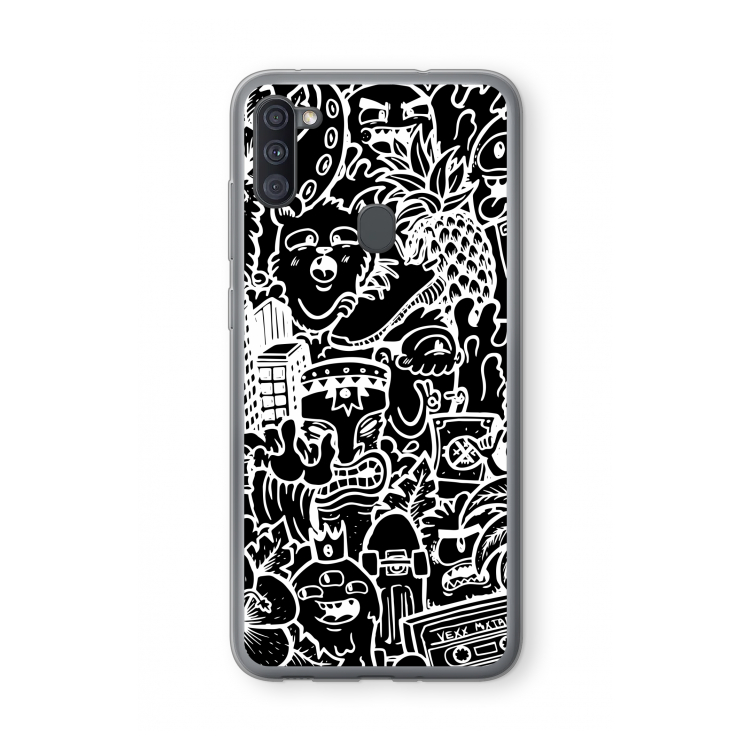 Vexx Black Mixtape: Samsung Galaxy A11 Transparant Hoesje
