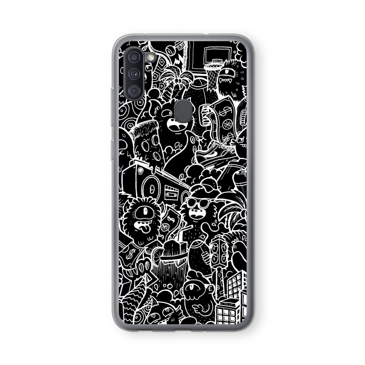 Vexx Black City : Samsung Galaxy A11 Transparant Hoesje