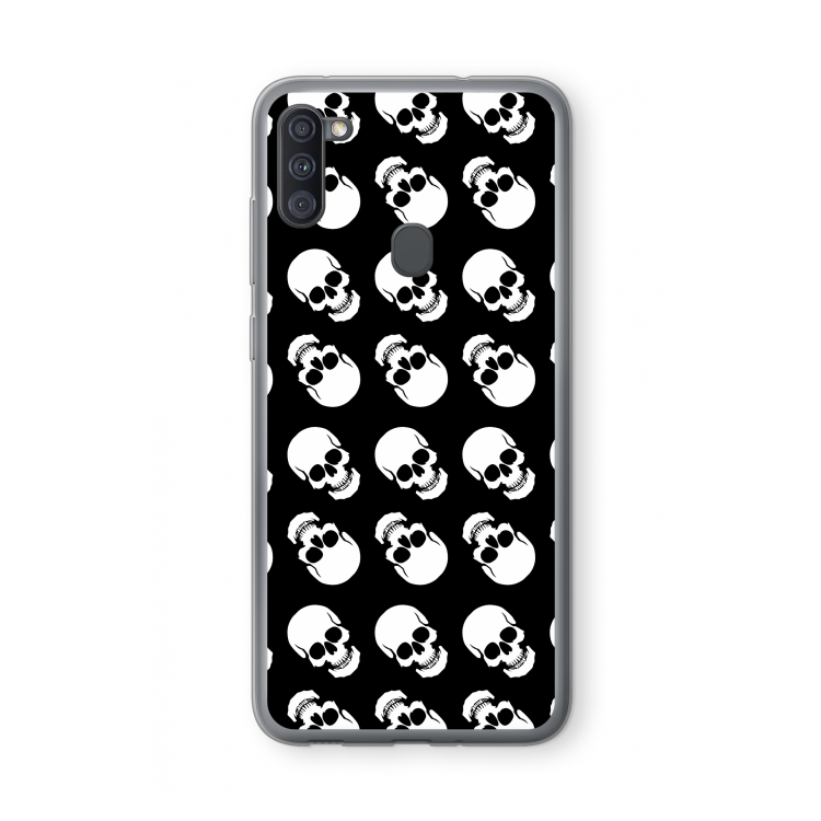 Musketon Skulls: Samsung Galaxy A11 Transparant Hoesje