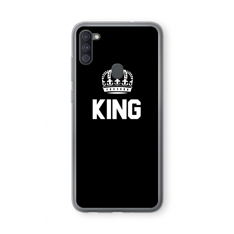 King zwart: Samsung Galaxy A11 Transparant Hoesje