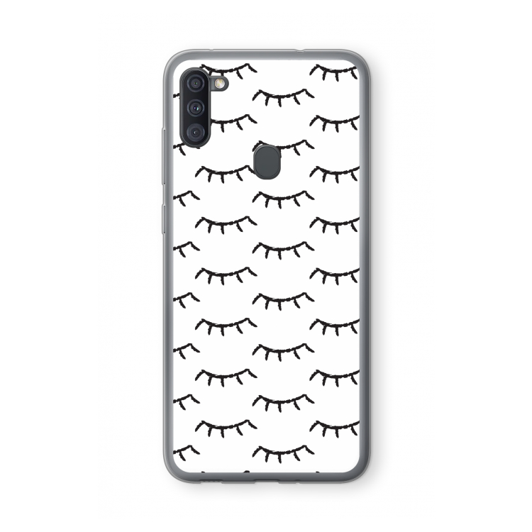 Wimpers: Samsung Galaxy A11 Transparant Hoesje