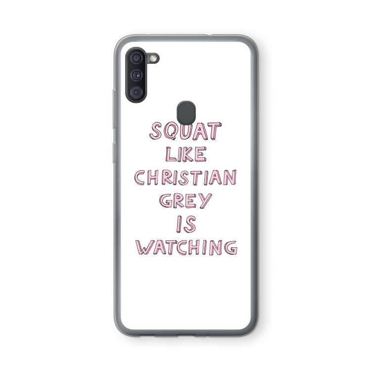 Christian Grey: Samsung Galaxy A11 Transparant Hoesje