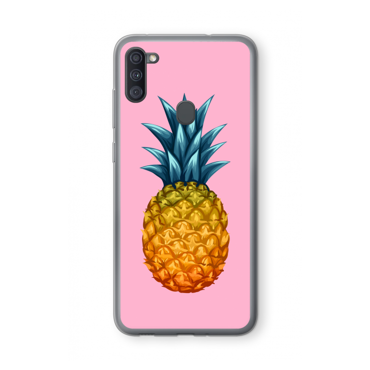 Grote ananas: Samsung Galaxy A11 Transparant Hoesje