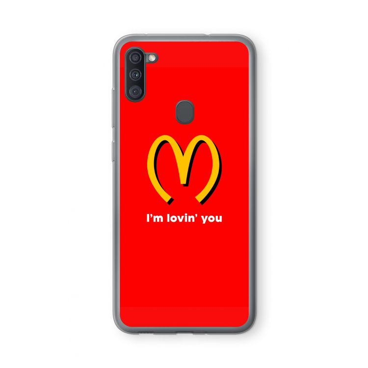 I'm lovin' you: Samsung Galaxy A11 Transparant Hoesje