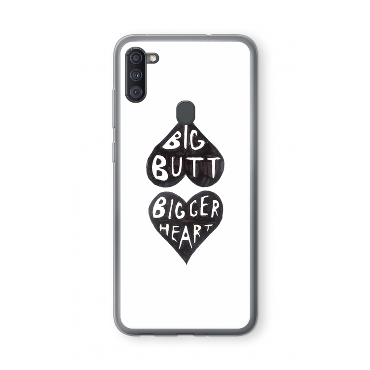 Big butt bigger heart: Samsung Galaxy A11 Transparant Hoesje