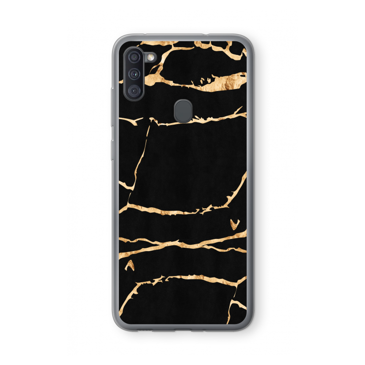 Gouden marmer: Samsung Galaxy A11 Transparant Hoesje