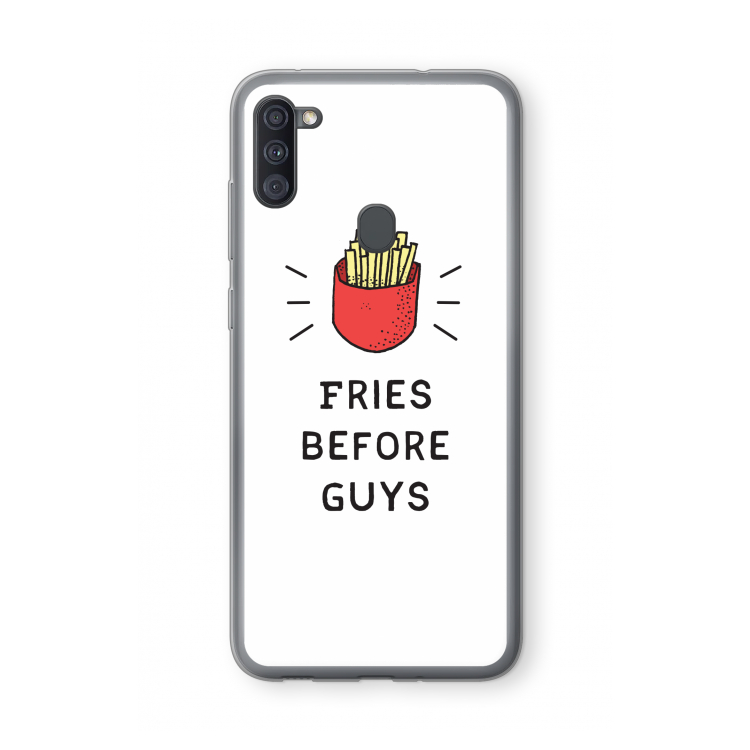 Fries before guys: Samsung Galaxy A11 Transparant Hoesje