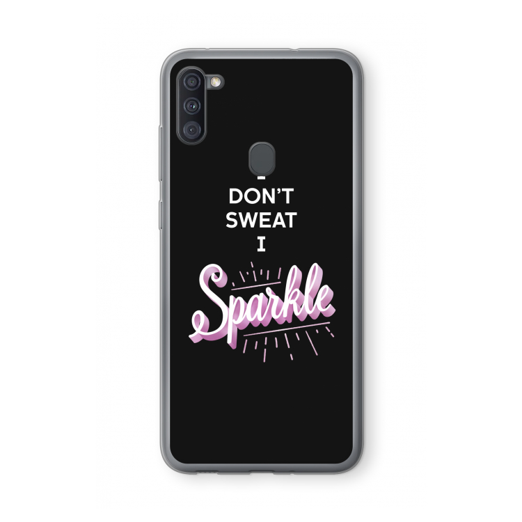 Sparkle quote: Samsung Galaxy A11 Transparant Hoesje