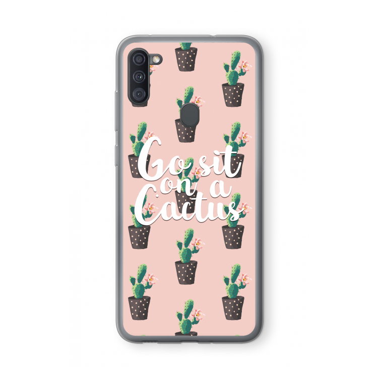 Cactus quote: Samsung Galaxy A11 Transparant Hoesje