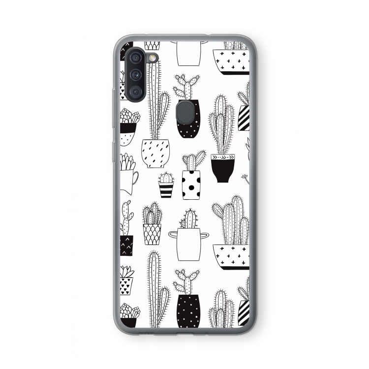 Cactusmotief: Samsung Galaxy A11 Transparant Hoesje