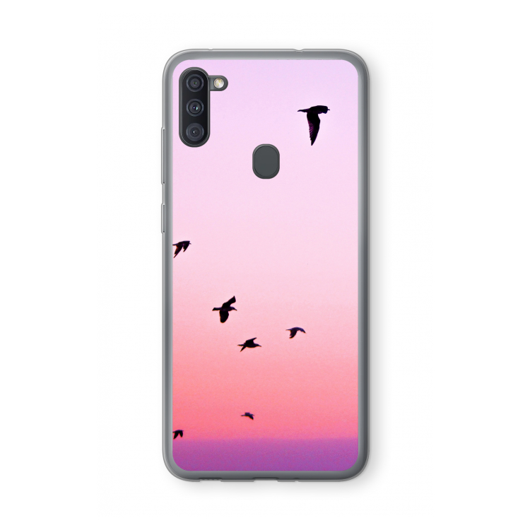 Fly away: Samsung Galaxy A11 Transparant Hoesje