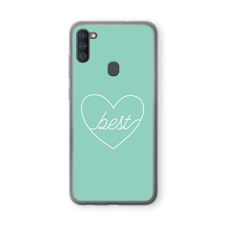 Best heart pastel: Samsung Galaxy A11 Transparant Hoesje