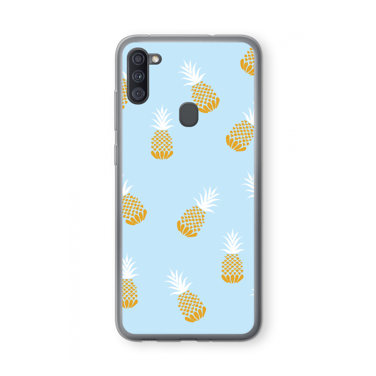 Ananasjes: Samsung Galaxy A11 Transparant Hoesje