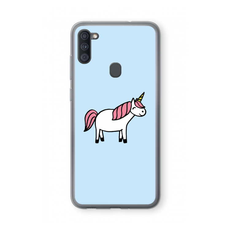 Eenhoorn: Samsung Galaxy A11 Transparant Hoesje