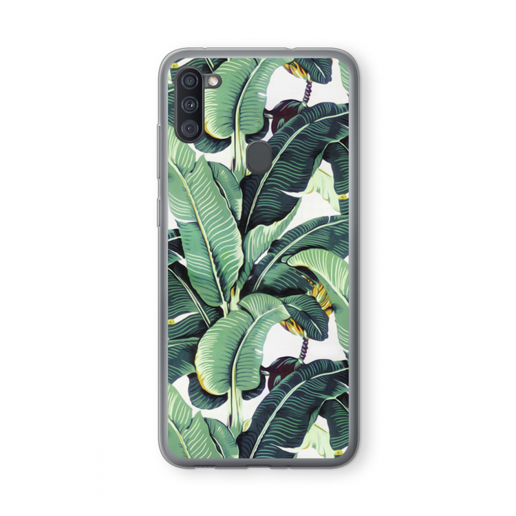 Bananenbladeren: Samsung Galaxy A11 Transparant Hoesje