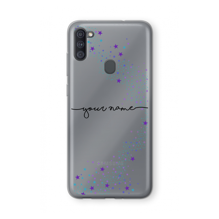 Sterren: Samsung Galaxy A11 Transparant Hoesje