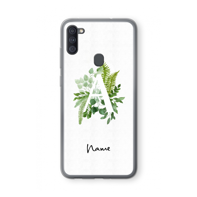 Green Brush: Samsung Galaxy A11 Transparant Hoesje
