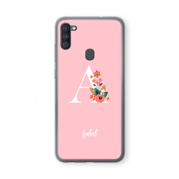 Pink Bouquet: Samsung Galaxy A11 Transparant Hoesje