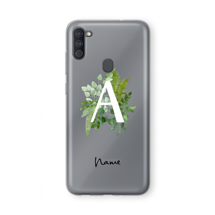 Green Brush: Samsung Galaxy A11 Transparant Hoesje