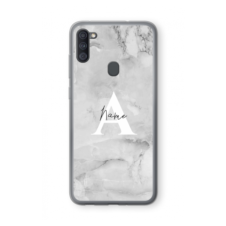 Ivory Marble: Samsung Galaxy A11 Transparant Hoesje