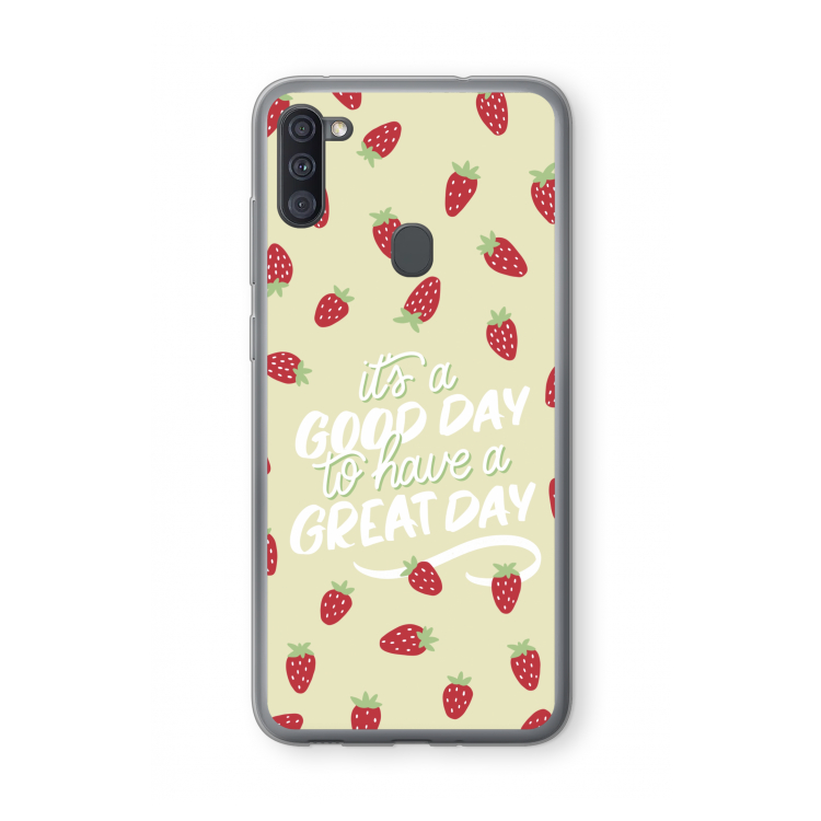 Don't forget to have a great day: Samsung Galaxy A11 Transparant Hoesje