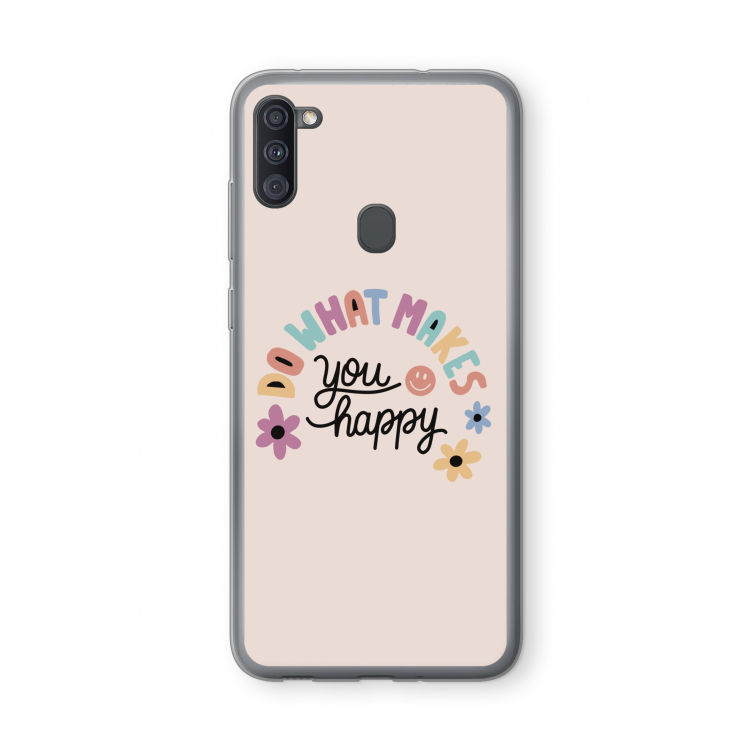 Happy days: Samsung Galaxy A11 Transparant Hoesje