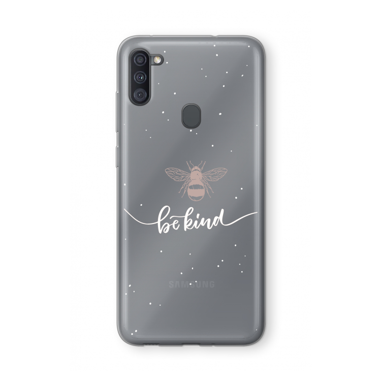 Be(e) kind: Samsung Galaxy A11 Transparant Hoesje