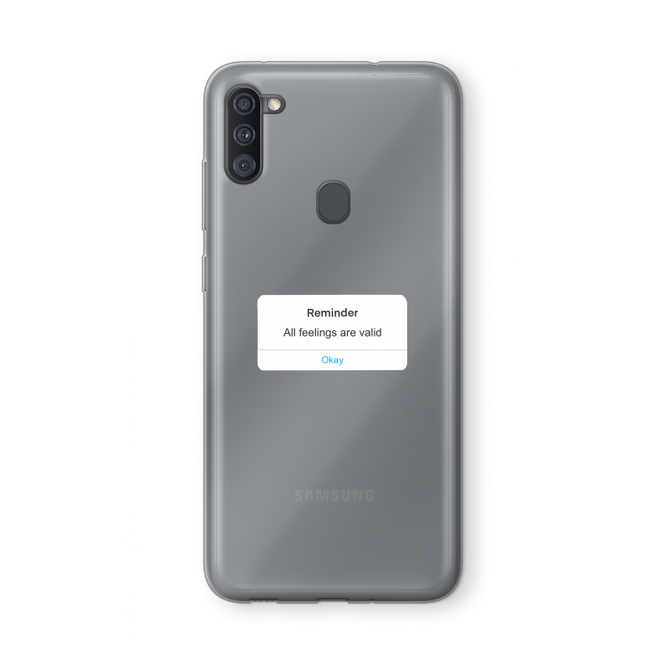 Reminder: Samsung Galaxy A11 Transparant Hoesje