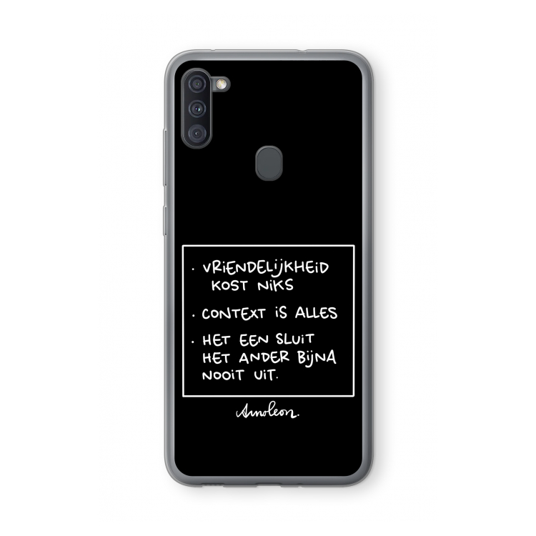 Mijn Motto's: Samsung Galaxy A11 Transparant Hoesje