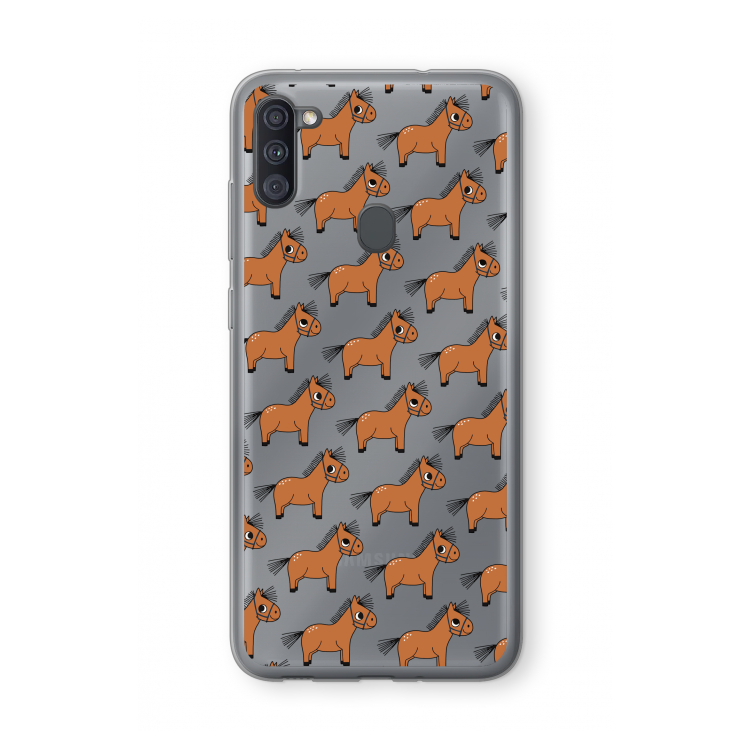 Pony: Samsung Galaxy A11 Transparant Hoesje