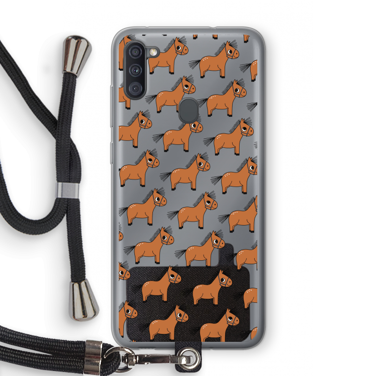 Pony: Samsung Galaxy A11 Transparant Hoesje met koord