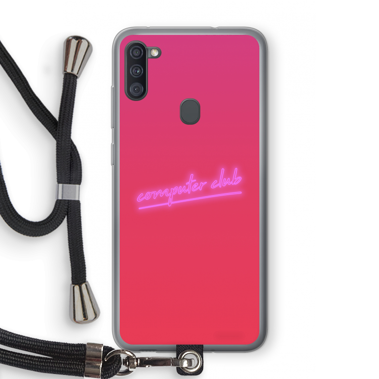 Vice Glow: Samsung Galaxy A11 Transparant Hoesje met koord