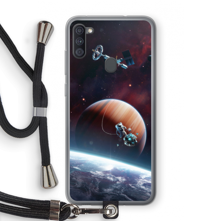 Examiner: Samsung Galaxy A11 Transparant Hoesje met koord