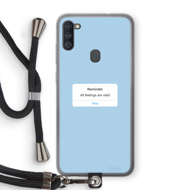 Reminder: Samsung Galaxy A11 Transparant Hoesje met koord