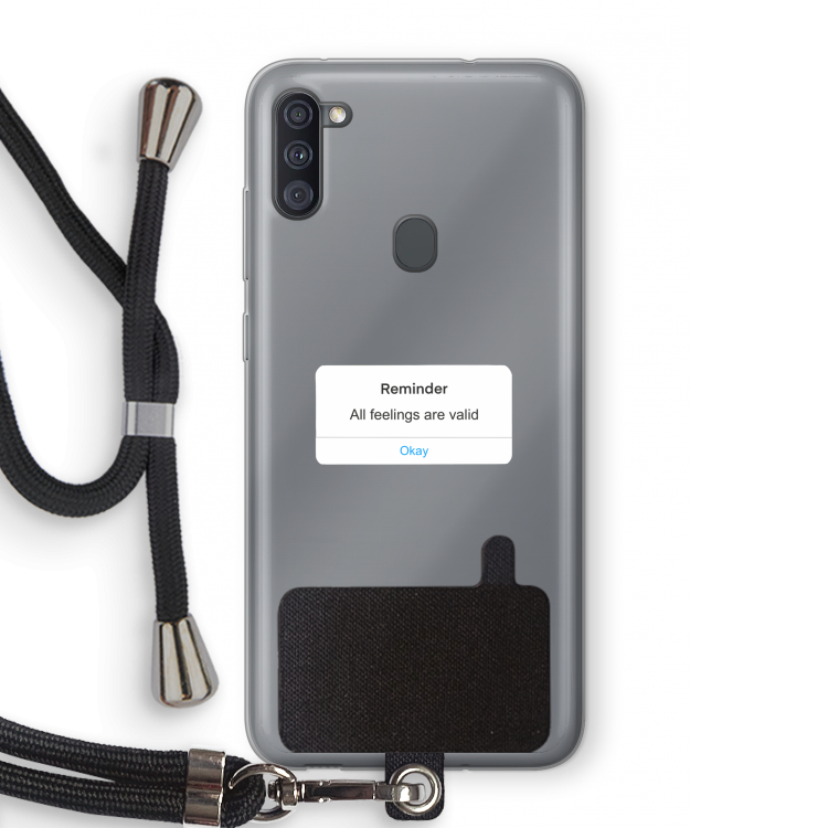Reminder: Samsung Galaxy A11 Transparant Hoesje met koord