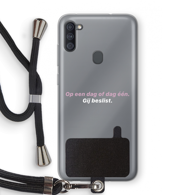 gij beslist: Samsung Galaxy A11 Transparant Hoesje met koord