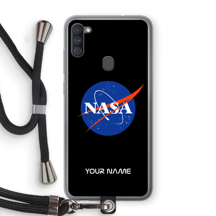 NASA: Samsung Galaxy A11 Transparant Hoesje met koord