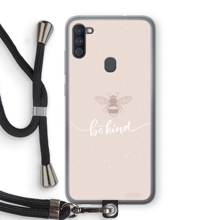 Be(e) kind: Samsung Galaxy A11 Transparant Hoesje met koord